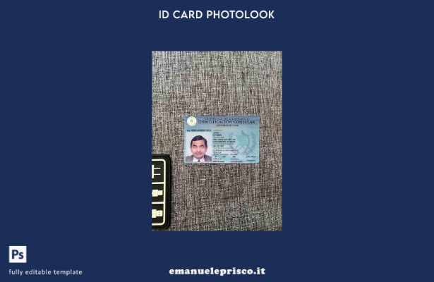 modello FRONTALE photolook della carta d'identità consolare del Guatemala in sti